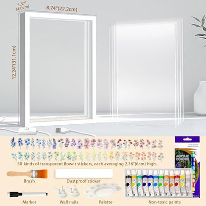 Family Handprint Kit with Light Handprint Frame Kit for New Parents Newborn