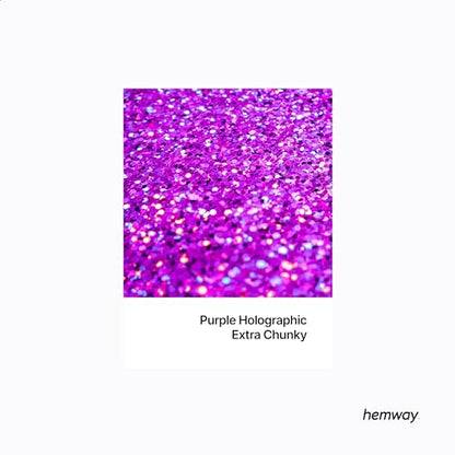 Resin Glitter Purple Holographic 100g Extra Chunky (3.5274 Ounce)