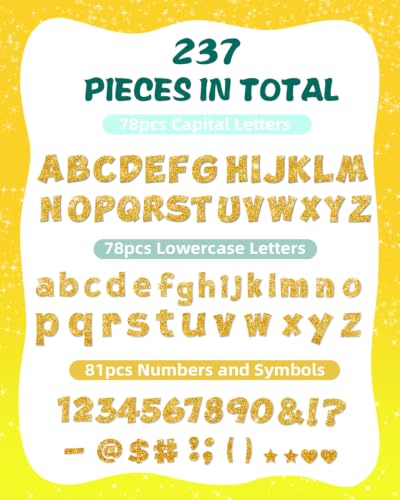 237 Pcs Glitter Bulletin Board Letters (237 Count)