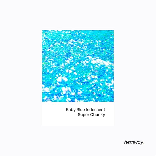 Resin Glitter Baby Blue Iridescent 100g Super Chunky (3.5 Ounce)