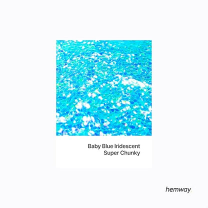 Resin Glitter Baby Blue Iridescent 100g Super Chunky (3.5 Ounce)