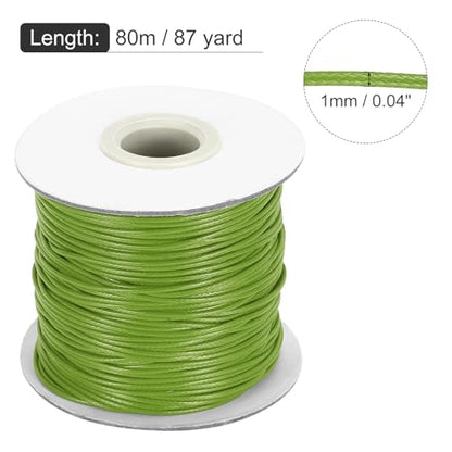 Waxed Cord 1mm Waxed Thread 87 Yard Wax String Leather Cord for Bracelet Making