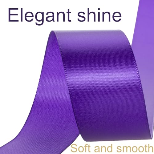 1-1/2 Inch Purple Ribbon 50Yards – Perfect for Gift Wrapping