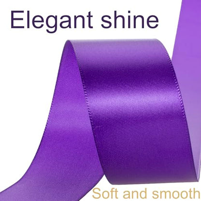 1-1/2 Inch Purple Ribbon 50Yards – Perfect for Gift Wrapping