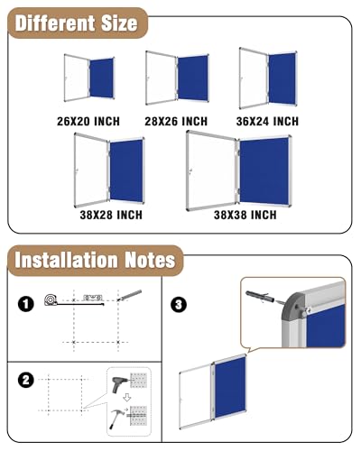 26"x20" Enclosed Bulletin Board
