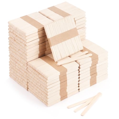 3000 Pcs Craft Sticks 4.5 Inch Bulk Ice Cream Sticks Natural Wood Sticks (3000 Count)