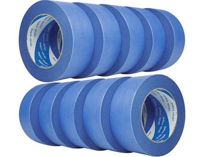 10 Rolls Blue Painters Tape 2 Inch (10 Count)