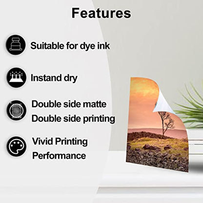 100 Sheets Matte Presentation tabloid paper 11x17 photo paper matte Double Sided 37lb Brochure Paper 6.5Mil for laser and Inkjet Printers
