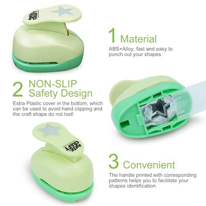 Star Hole Paper Punch Star Lever Puncher for Crafts 1 Inch Craft Punch