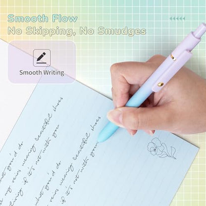 Gel Pens 12 Pcs Fine Point Smooth Writing Pens Cute Pens for Women