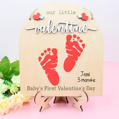 DIY Baby's First Valentine's Day Footprint Signs
