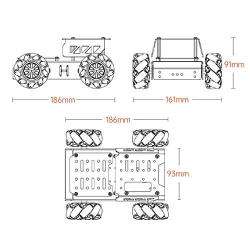 Mecanum Wheel Chassis Car Kit with TT Motor