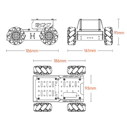 Mecanum Wheel Chassis Car Kit with TT Motor
