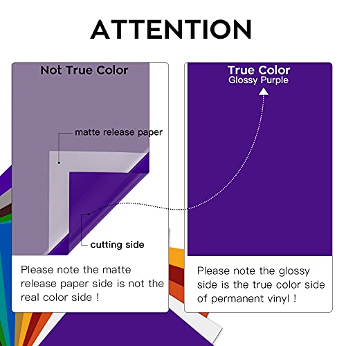 Glossy Purple Permanent Vinyl 12 Pack 12x12 Compatible with Cricut