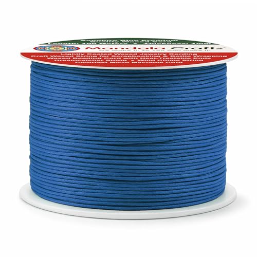 1mm Sapphire Blue Waxed Cord (327 Foot)