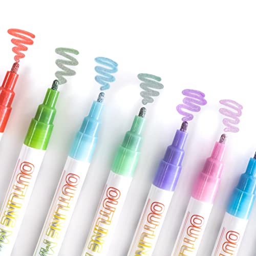 Outline Glitter Markers (12 Count)