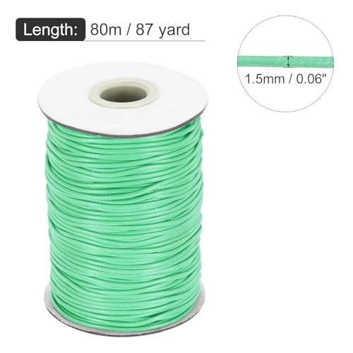 Waxed Cord 1.5mm Waxed Thread 87 Yard Wax String Leather Cord for Bracelet Making