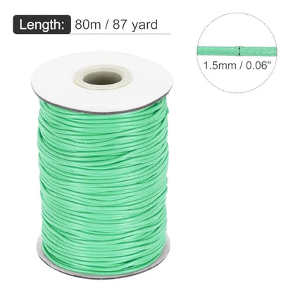 Waxed Cord 1.5mm Waxed Thread 87 Yard Wax String Leather Cord for Bracelet Making