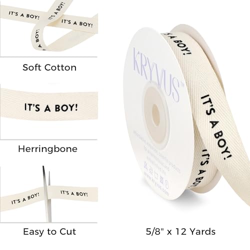 It's a Boy Printed Cotton Ribbon 5 (36 Foot)