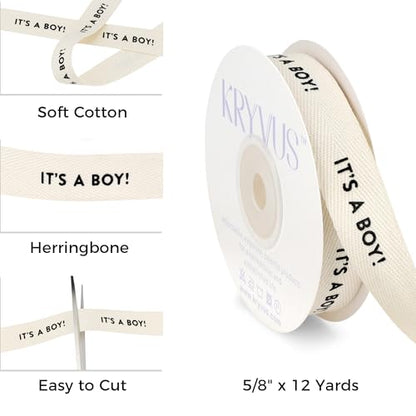 It's a Boy Printed Cotton Ribbon 5 (36 Foot)