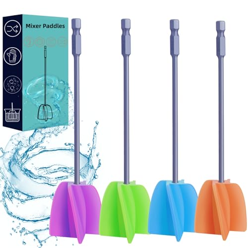 Silicone Resin Mixer Epoxy Mixer Paddles (4 Count)