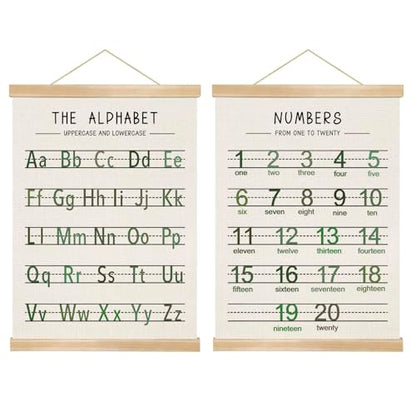 Alphabet and Numbers Wall Chart Set of 2 (2 Count)