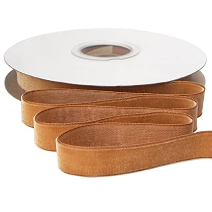 Polyester Khaki Velvet Ribbon