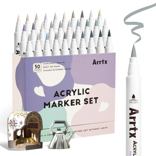 30 Gray Tone Acrylic Paint Markers