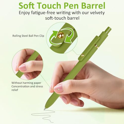 Colored Gel Pens 6 Pack 0.7mm Medium Point Pens for Journaling (6 Count)