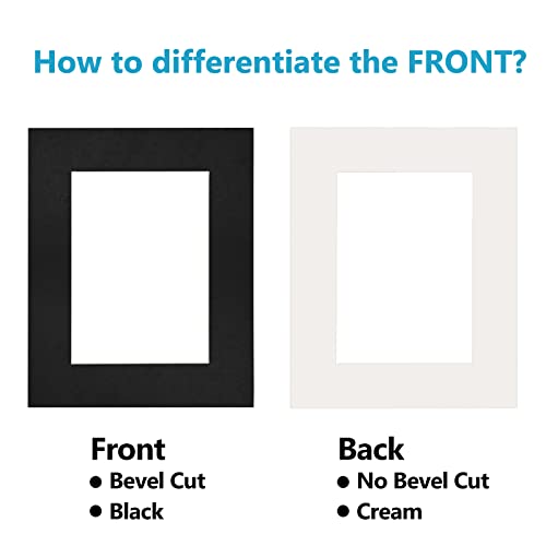 8x10 Black Picture Mats Pack of 14