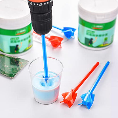 12 Pieces Epoxy Mixer Attachment for Drill Helix Paint Mixer Reusable Paint Stirrers Drill Attachment for Resin for Jewelry Resin Casting Molds