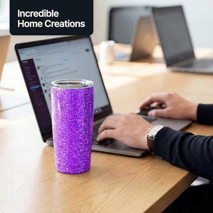 Craft Glitter Shaker Fluorescent Purple 130g Extra Chunky (3.8 Ounce)