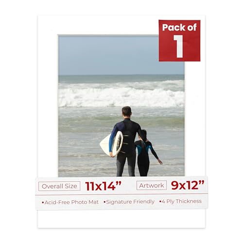 11x14 Mat Bevel Cut for 9x12 Photos