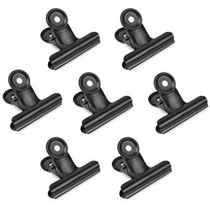 20 Pack Bulldog Clips 2 Inches Large Hinge Paper Clips Metal Hinge Clips for Crafts (20 Count)