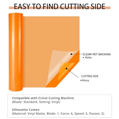 Orange Permanent Vinyl (40 Sq Ft)