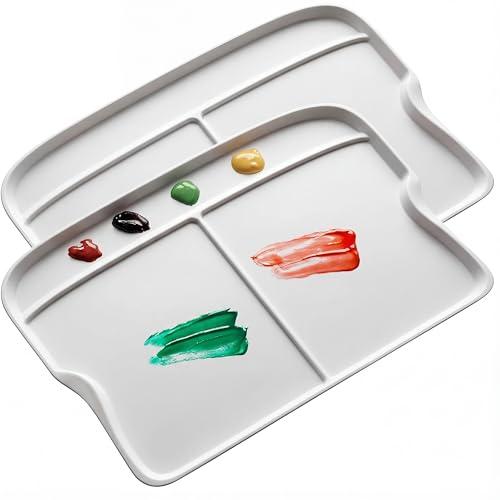 Rectangular Plastic Paint Palette (2 Count)