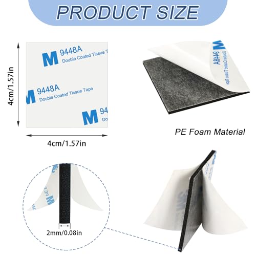 150Pcs Double Sided Foam Tape Sticky Mounting Pads for Wall Crafts (150 Count)