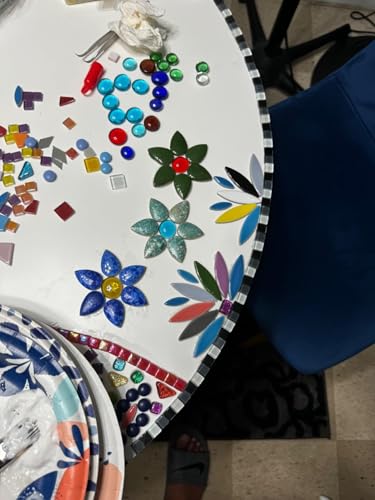 500g 1.1lb Random Color Irregular Ceramics Mosaic Tiles (16 Ounce)