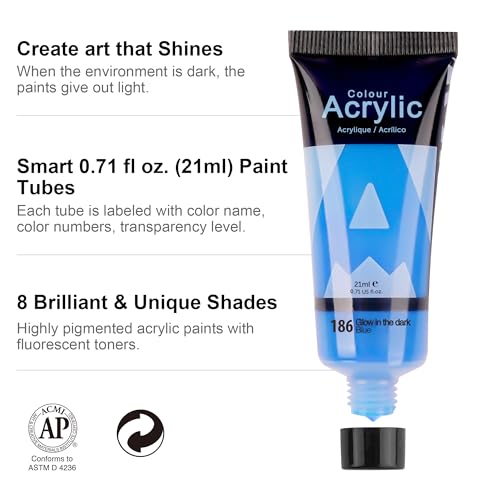 Glow in the Dark Acrylic Paint (5.68 Fl Oz)