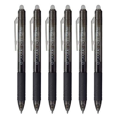 Retractable Erasable Gel Pens Clicker (6 Count)