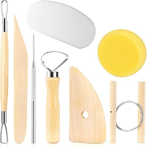 8Pcs Clay Sculpting Tools Set Perfect for Polymer Air Dry Modeling Clay Beginners & Professionals Ideal for DIY Pottery & Ceramics Tools for Clay Sculpey Sculpting & Crafting