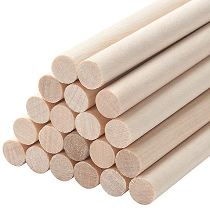 20 PCS Wooden Dowel Rods Wood Macrame Dowels 1 (20 Count)