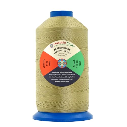 Size 92 280D T90 Beige Bonded Nylon Thread (3750 Foot )