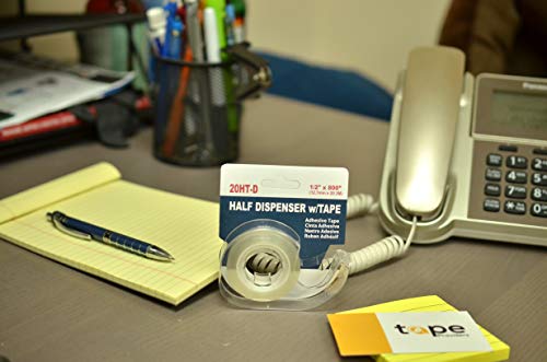 WOD OST20D Office Tape Clear Refill Rolls and Refillable Dispenser