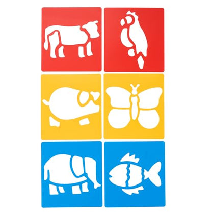 Washable Plastic Animal Stencils (6 Count)