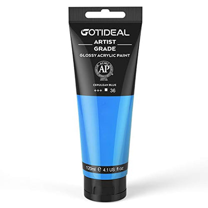 Acrylic Paint Cerulean Blue Tubes (4.1 Fl Oz)