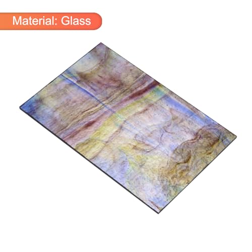 2 Pcs Stained Glass Sheet Mosaic Tile 7.9 Inch x 5.9 Inch Purple Stained Glass Sheets for Crafts DIY Art Project