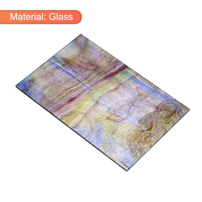 2 Pcs Stained Glass Sheet Mosaic Tile 7.9 Inch x 5.9 Inch Purple Stained Glass Sheets for Crafts DIY Art Project