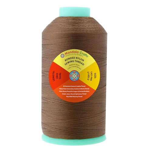 Size 46 210D T45 Coyote Brown Bonded Nylon Thread