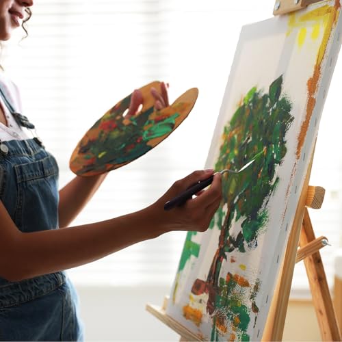 Art Spatula No.8 20mm Stainless Steel Flexible Palette Knife Painting Knife Painting Spatula Oil Painting Mixing Scraper with Wood Handle for Canvas Acrylic Painting
